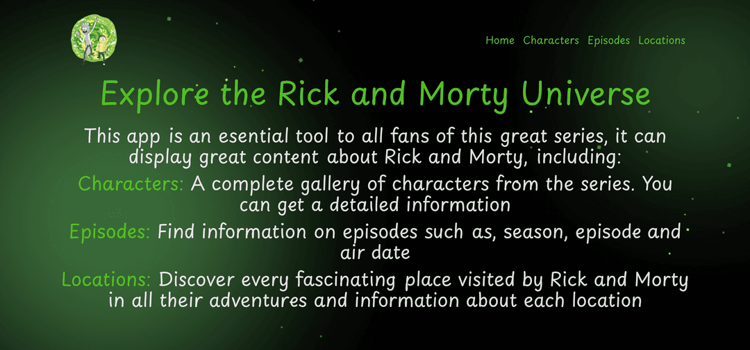 Image from project called: Rick and Morty